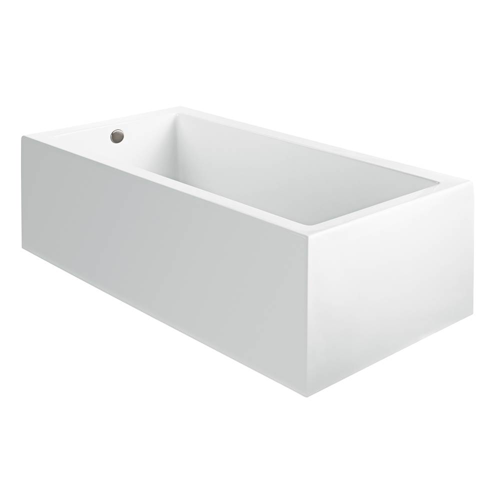 MTI Baths Andrea 7A Acrylic Cxl Sculpted 1 Side Air Bath - White (60X31.5)